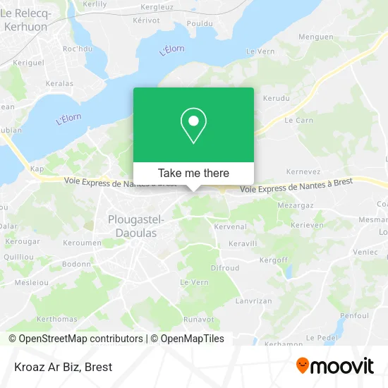 Kroaz Ar Biz map