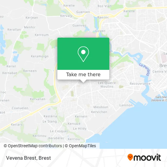 Vevena Brest map