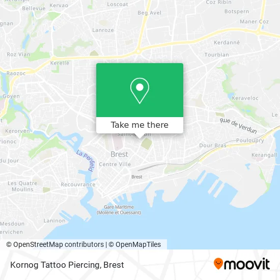 Kornog Tattoo Piercing map