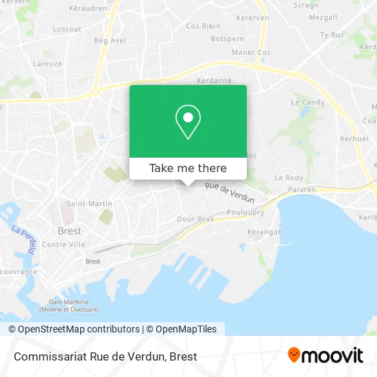 Commissariat Rue de Verdun map