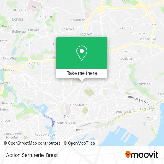 Action Serrurerie map