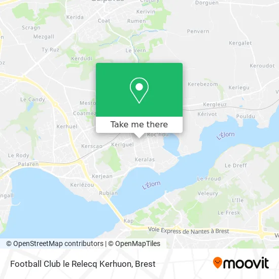 Football Club le Relecq Kerhuon map