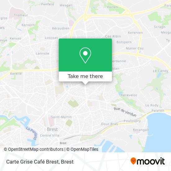 Carte Grise Café Brest map