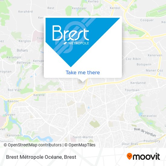 Brest Métropole Océane map