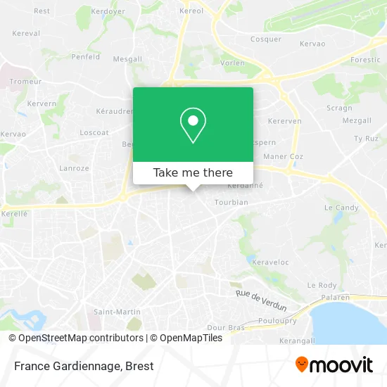 France Gardiennage map