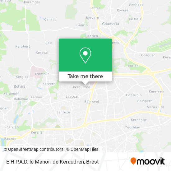 E.H.P.A.D. le Manoir de Keraudren map