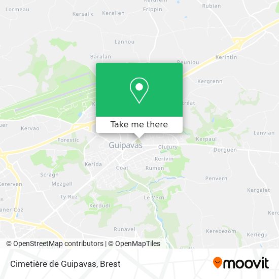 Cimetière de Guipavas map