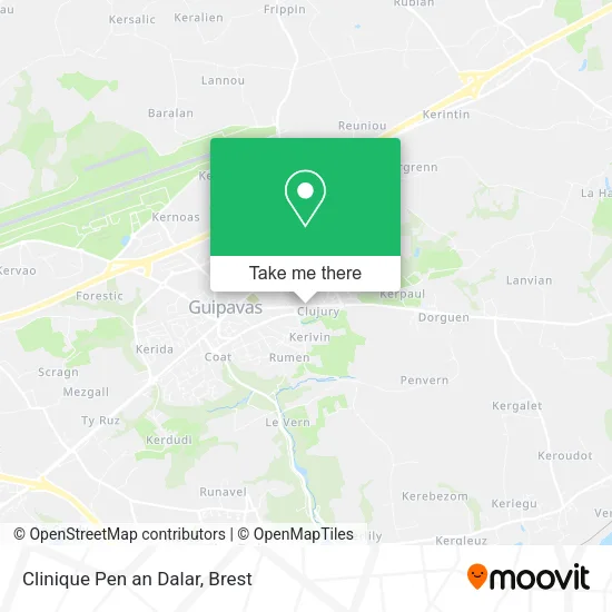 Clinique Pen an Dalar map