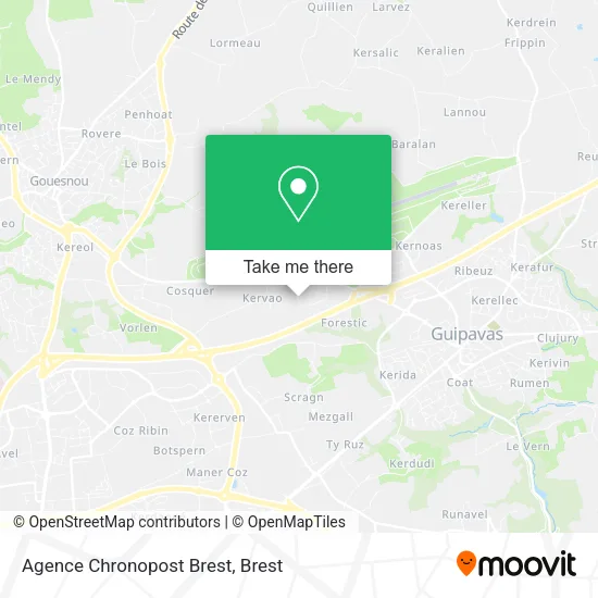 Agence Chronopost Brest map