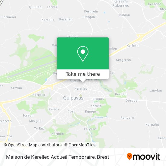 Maison de Kerellec Accueil Temporaire map