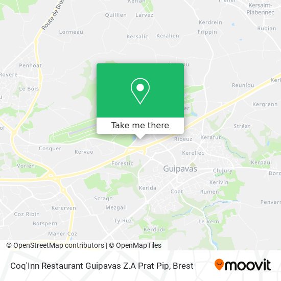 Coq'Inn Restaurant Guipavas Z.A Prat Pip map