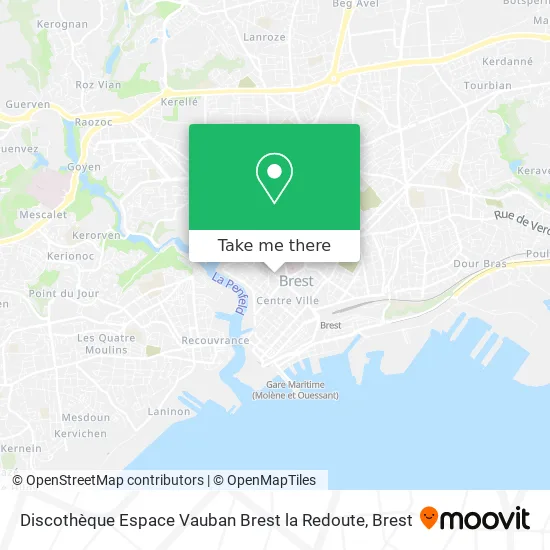 Discothèque Espace Vauban Brest la Redoute map