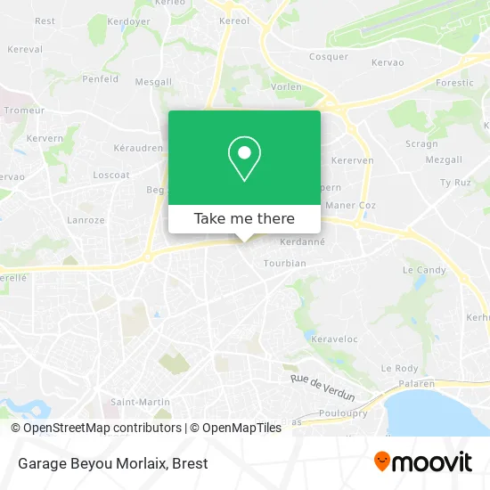 Garage Beyou Morlaix map