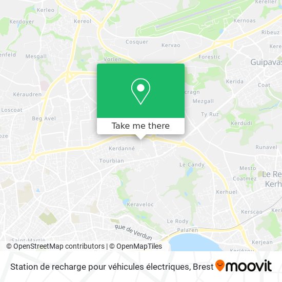 Station de recharge pour véhicules électriques map