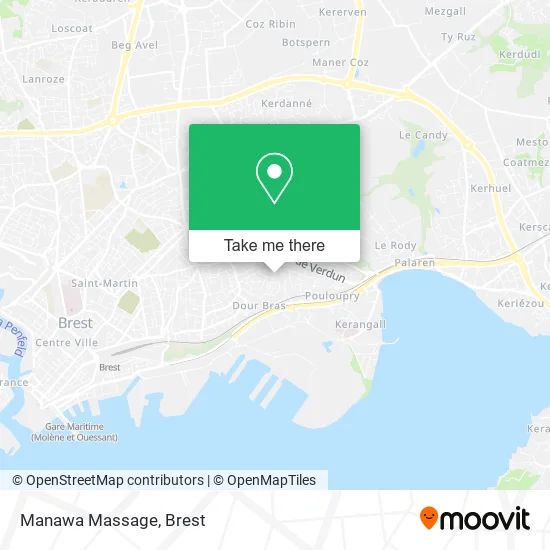 Manawa Massage map