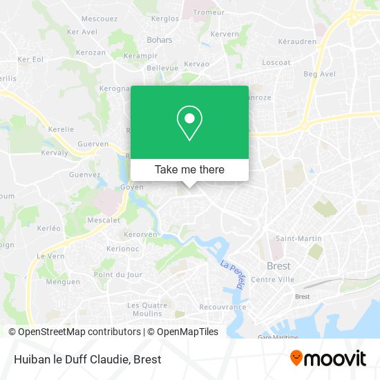 Mapa Huiban le Duff Claudie