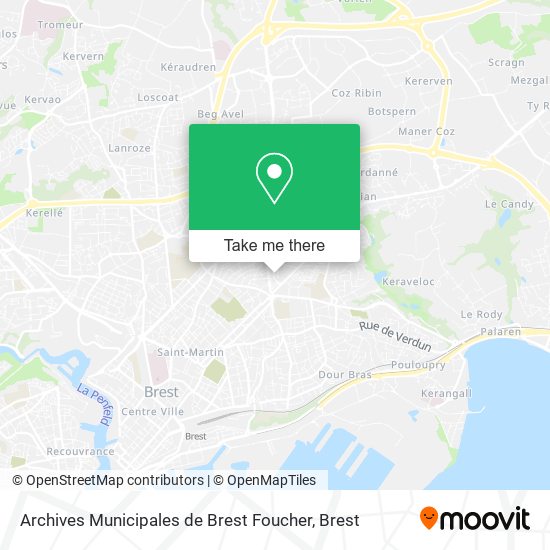 Mapa Archives Municipales de Brest Foucher