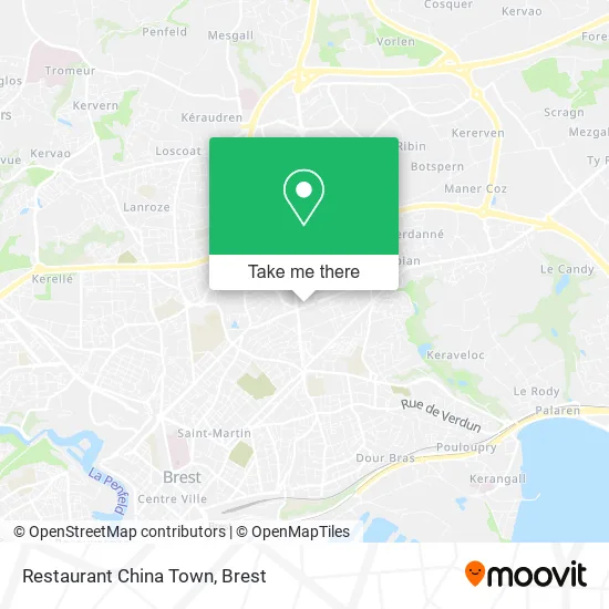 Restaurant China Town map