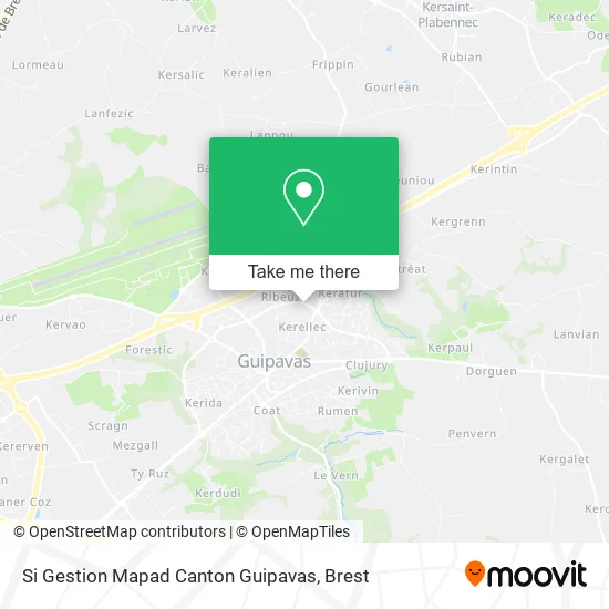 Si Gestion Mapad Canton Guipavas map