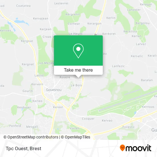 Tpc Ouest map