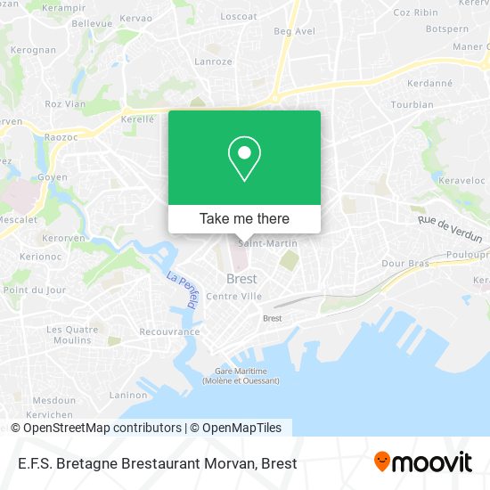 E.F.S. Bretagne Brestaurant Morvan map