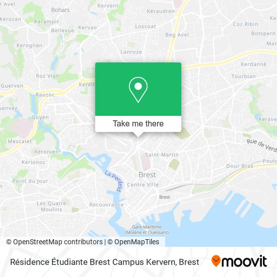 Résidence Étudiante Brest Campus Kervern map