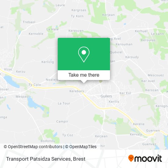 Transport Patsidza Services map