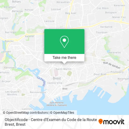 Objectifcode - Centre d'Examen du Code de la Route Brest map