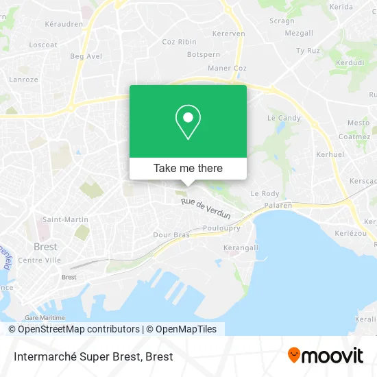 Intermarché Super Brest map