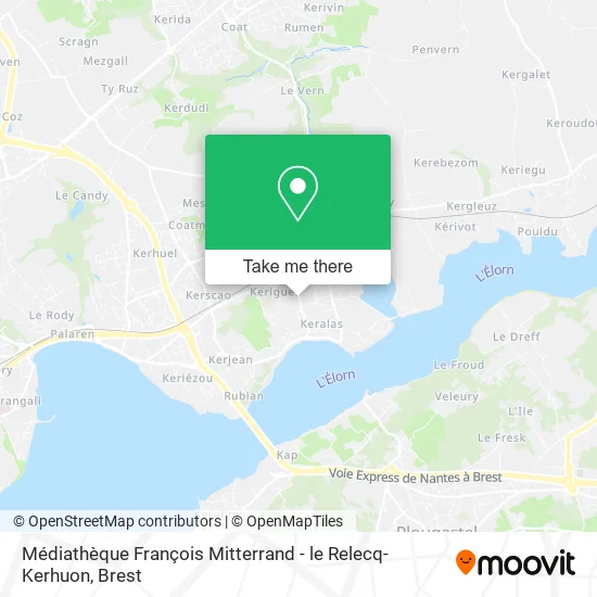 Médiathèque François Mitterrand - le Relecq-Kerhuon map