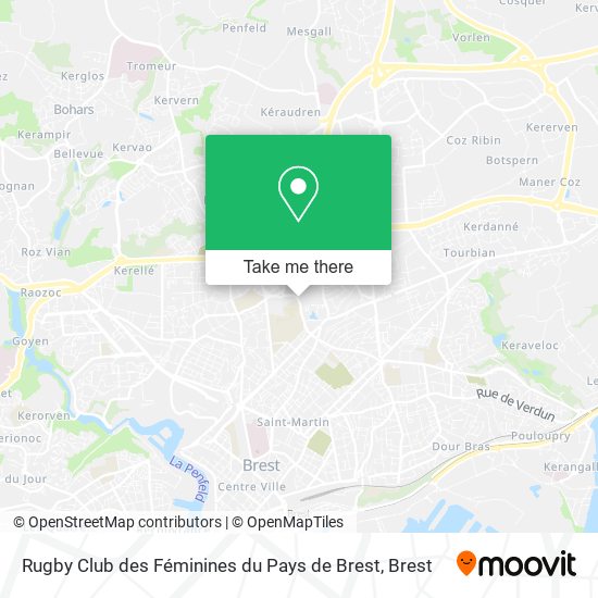 Mapa Rugby Club des Féminines du Pays de Brest