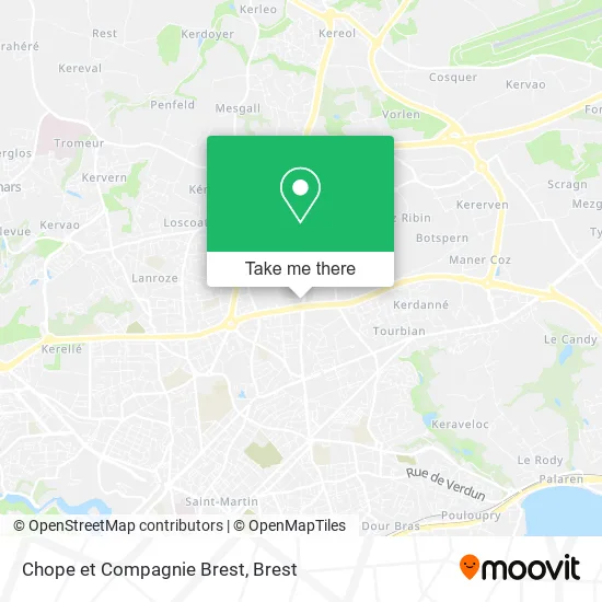 Chope et Compagnie Brest map