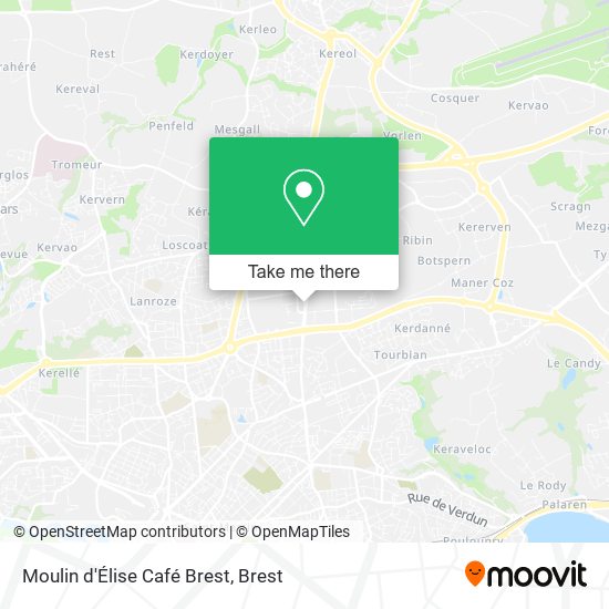 Moulin d'Élise Café Brest map