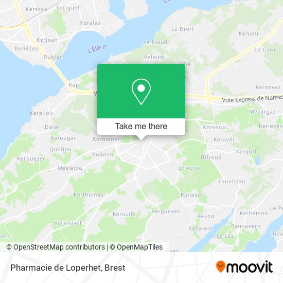 Pharmacie de Loperhet map