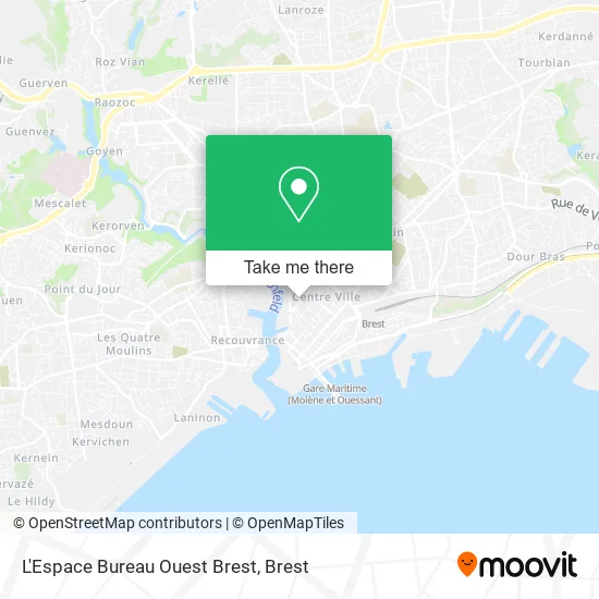 L'Espace Bureau Ouest Brest map