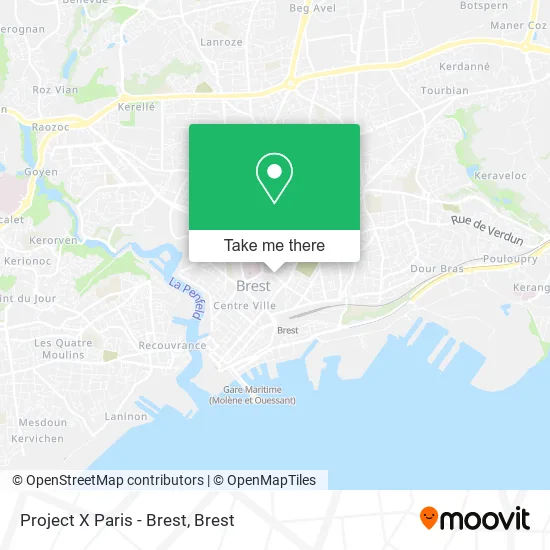 Project X Paris - Brest map