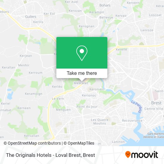 The Originals Hotels - Loval Brest map