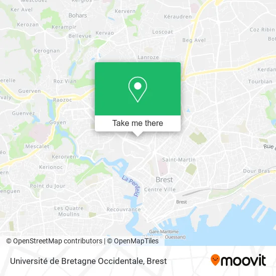 Université de Bretagne Occidentale map