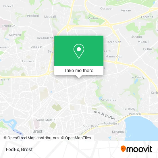 FedEx map