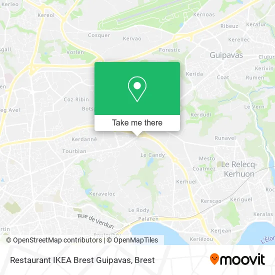 Restaurant IKEA Brest Guipavas map