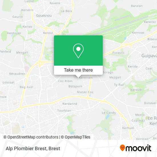 Alp Plombier Brest map