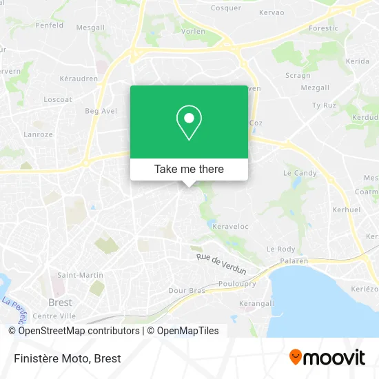 Finistère Moto map
