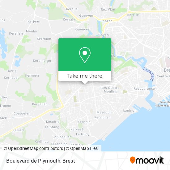 Mapa Boulevard de Plymouth