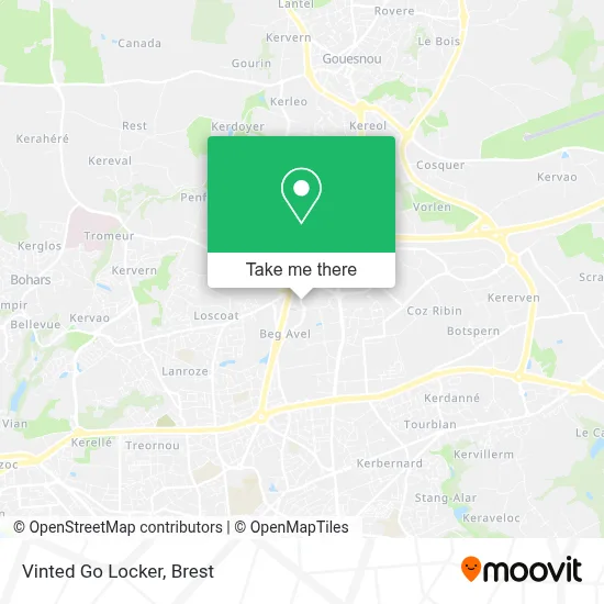 Vinted Go Locker map
