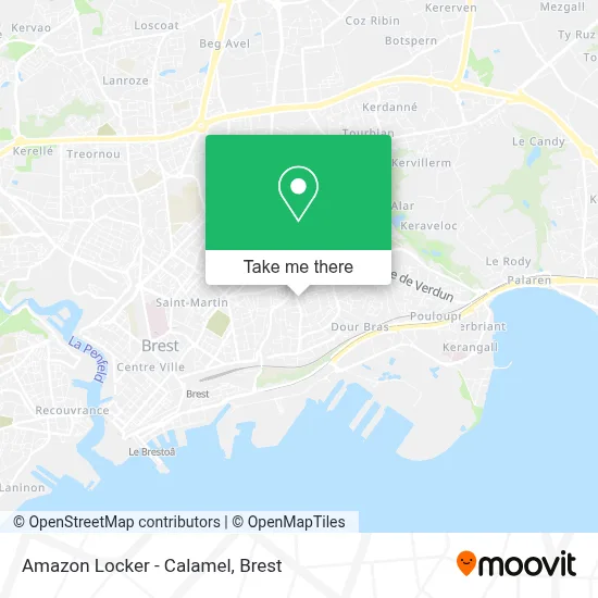 Amazon Locker - Calamel map