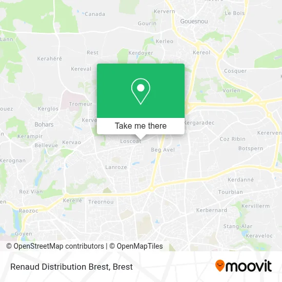 Renaud Distribution Brest map