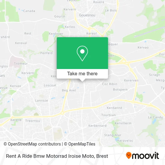 Rent A Ride Bmw Motorrad Iroise Moto map