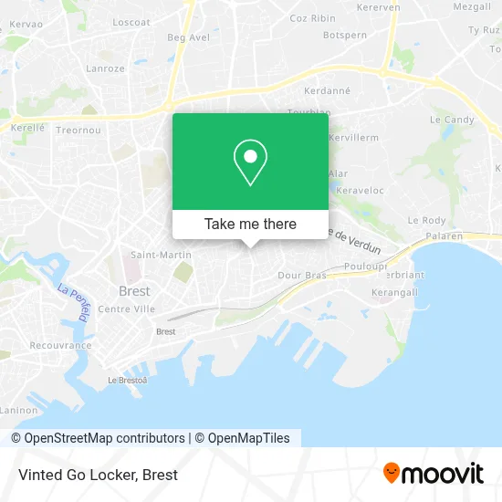 Vinted Go Locker map