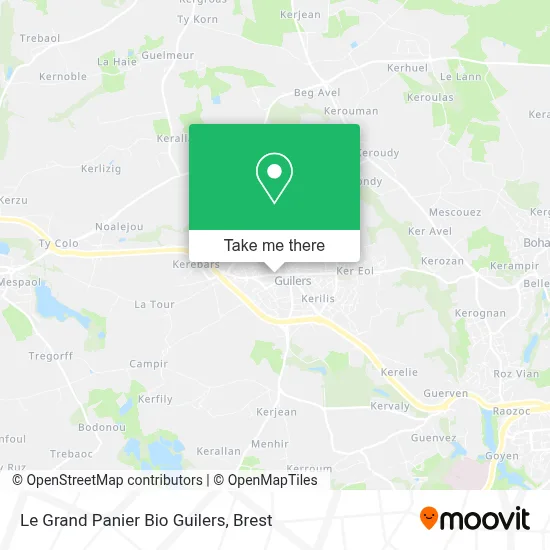 Le Grand Panier Bio Guilers map