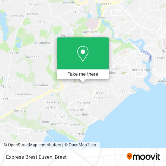 Express Brest Eusen map